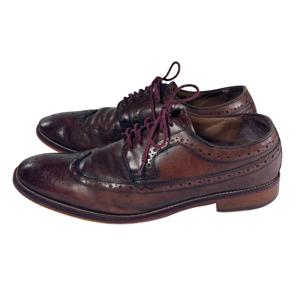Johnston & Murphy Leather Wingtip Brogue Derby Oxfords Conard Shoes Sz 11.5 M‎